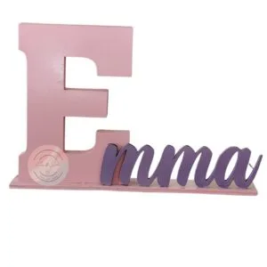 Nome in legno (bicolore) personalizzabile