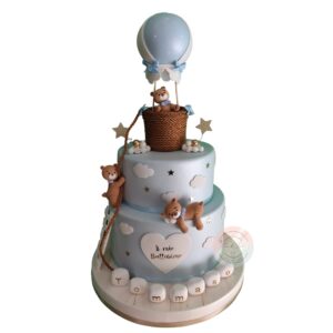 Torta scenografica Orsetti in mongolfiera