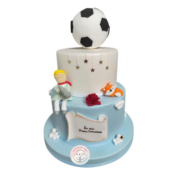 Torta Piccolo Principe Prima Comunione calcio